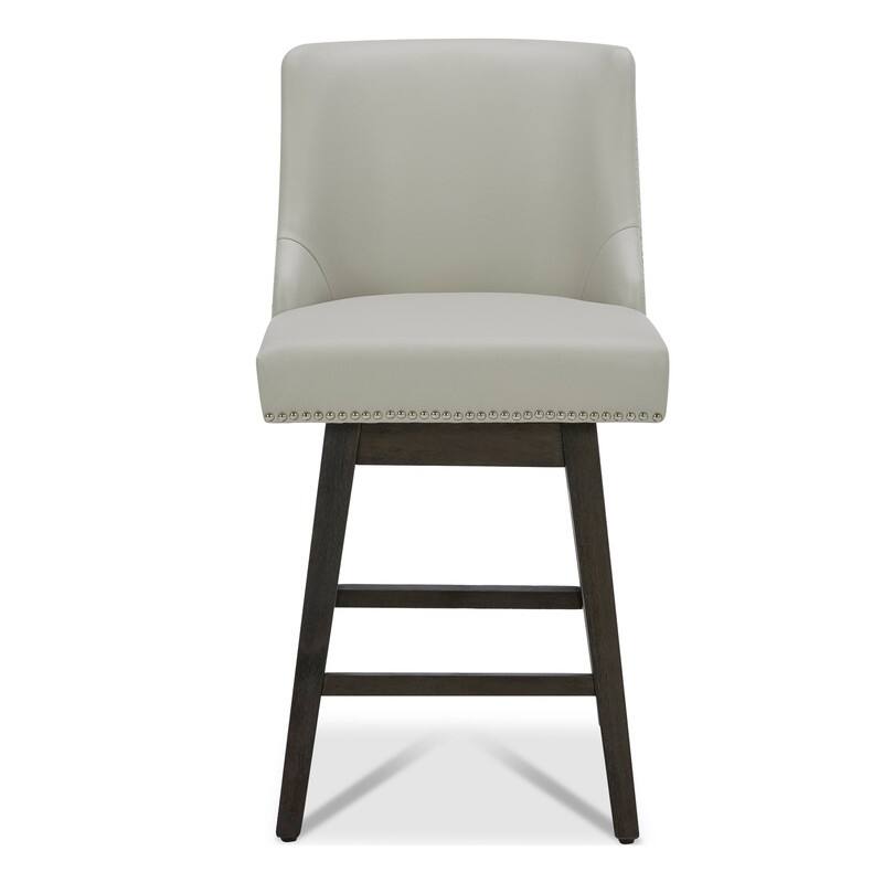 Spruce & Spring Olive Upholstered Counter Height Swivel Barstools-Single
