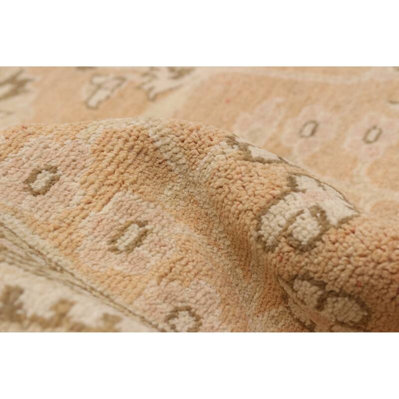 ECARPETGALLERY Hand-knotted Peshawar Finest Brown Wool Rug - 8'0 x 10'2