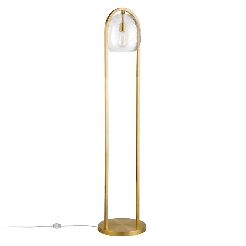 Sydney 64" Floor Lamp with Seeded Glass Shade