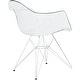 preview thumbnail 6 of 20, 2xhome - Set of 2 Clear Modern Designer Acrylic Plastic Chair With Arms Armchairs Dining Silver Solid Chrome Office