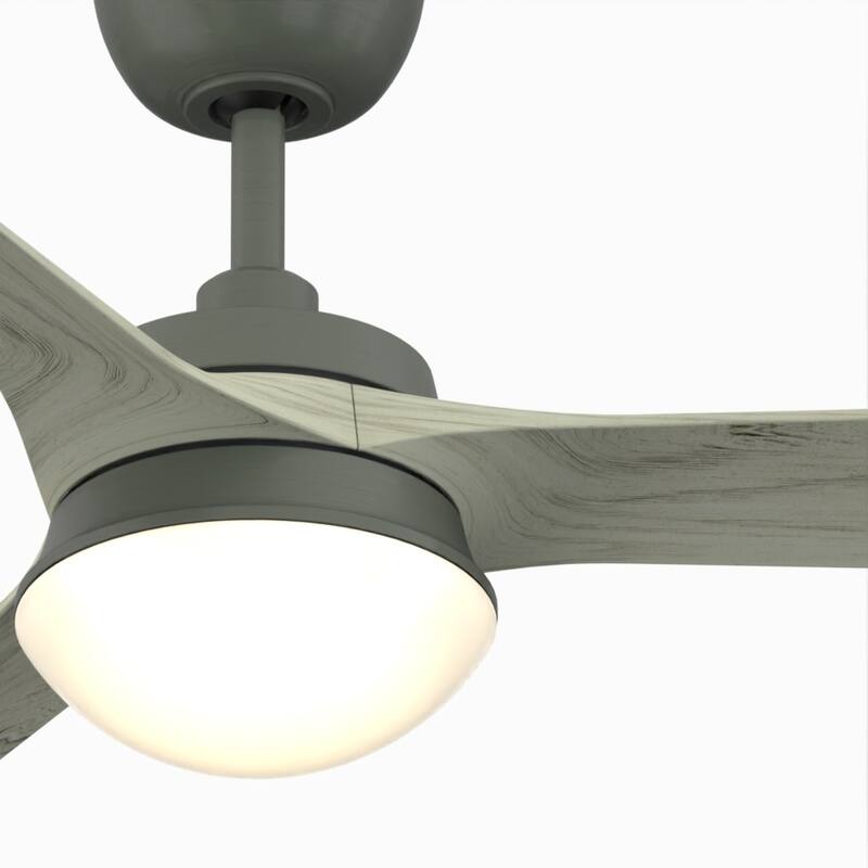 Barlow 52 inch Indoor/Outdoor Antique Graphite with Light Oak blades Ceiling Fan with LED CCT Select Light Kit and Remote