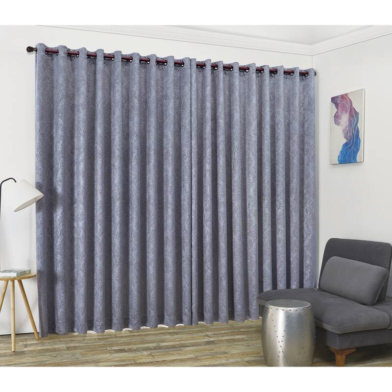 Gracewood Hollow Plakalo Embossed Thermal-weaved Blackout Grommet Drapery Curtains