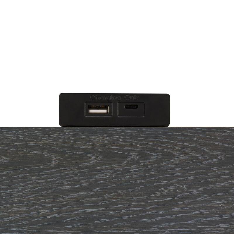 Furniture of America Durem Modern Classic Wood 3-Drawer Nightstand with USB Ports