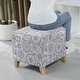 preview thumbnail 100 of 149, Adeco Square Storage Ottoman 17 inch Footstool