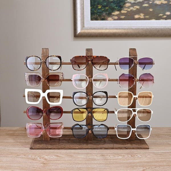 Sunglasses Tray 12-Piece Clear Plastic Sunglasses Organizer –