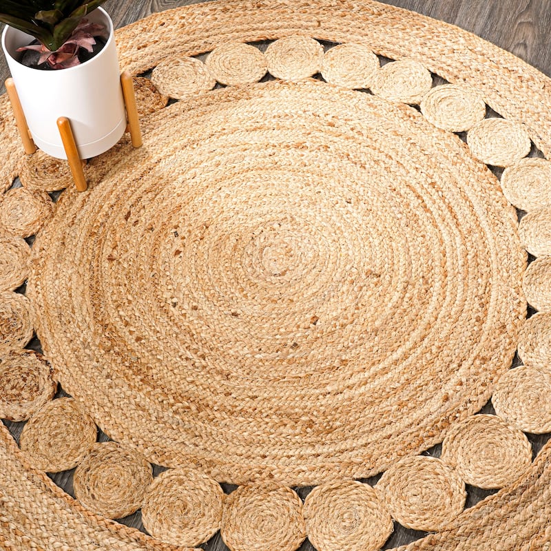 JONATHAN Y Eden Round Natural Jute Boho Circle Area Rug