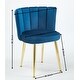 preview thumbnail 11 of 14, Modern dining chair(set of 2 ) with iron tube golden color legs, velvet and comfortable backrest
