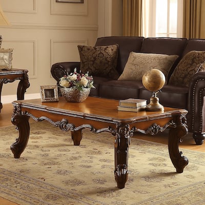Wood Coffee Table in Cherry Brown