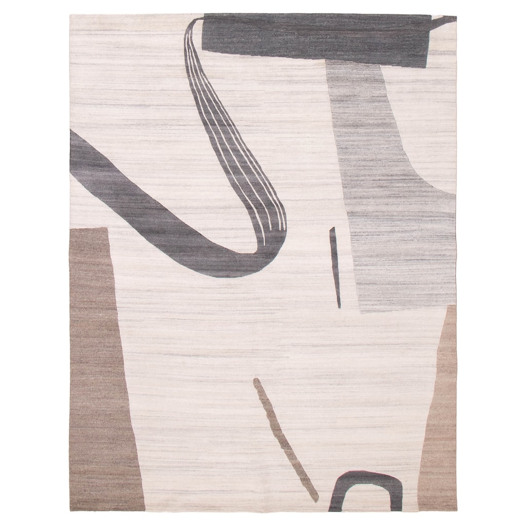 ECARPETGALLERY Hand-knotted Alma Ivory Wool Rug - 8'1 x 10'0