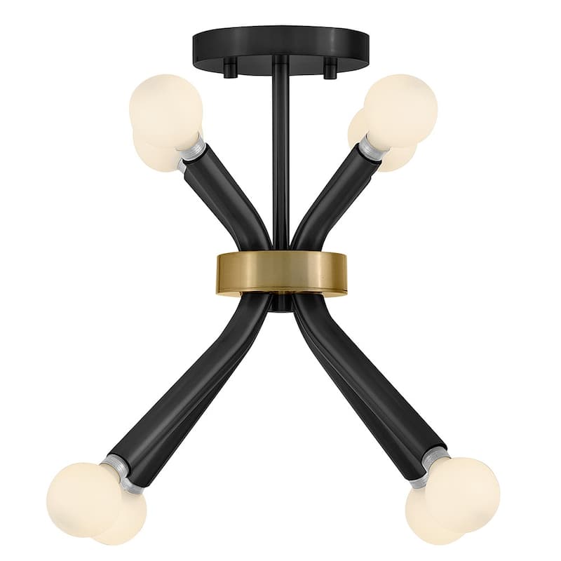 Lark 83853 Axton 8 Light 12-1/2" Wide Convertible Semi-Flush Ceiling