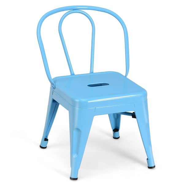 Costway Set Of 4 Kids Stool Metal Chair Stackable Toddlers Children Lightweight On Sale Overstock 27333847