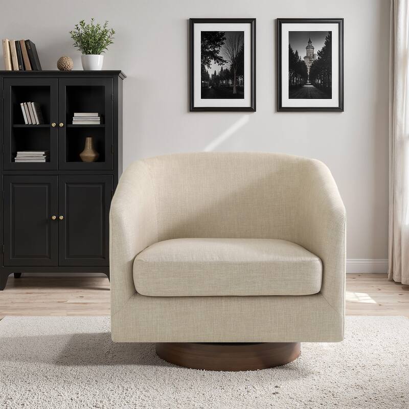 Modern 360°Swivel Barrel Chair