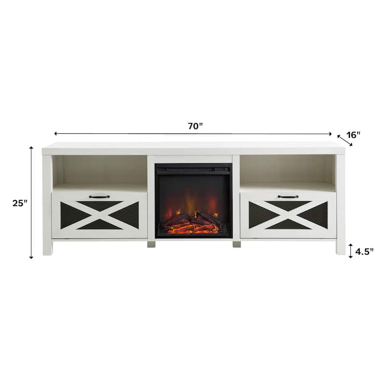 Middlebrook 70-inch Rustic Fireplace TV Stand