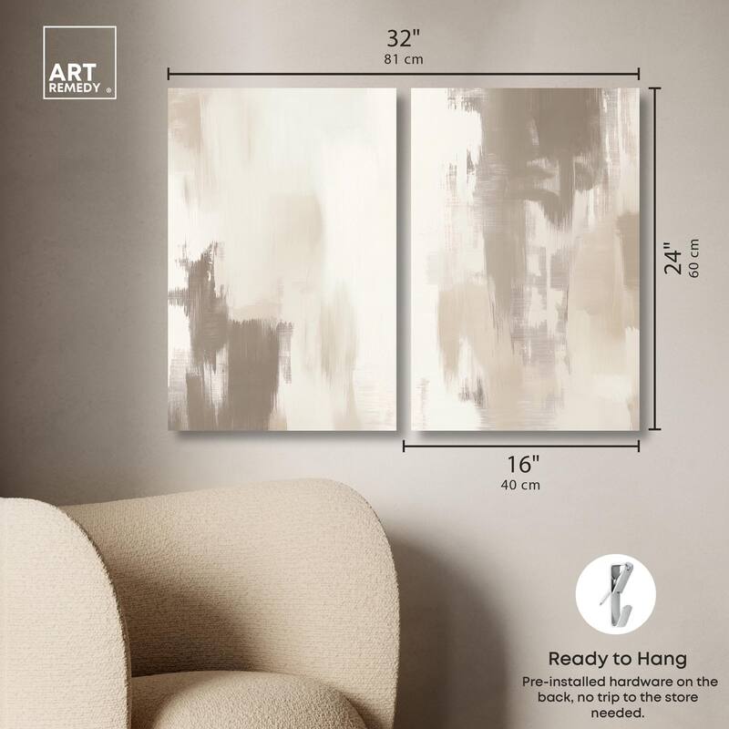 Winter Mist I Canvas Set of 2 by Art Remedy, Gallery Wrapped