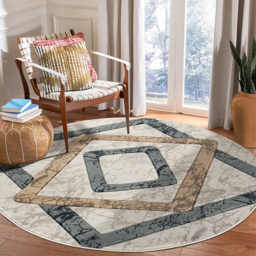 Orelsi Collection White/Cream Area Rug