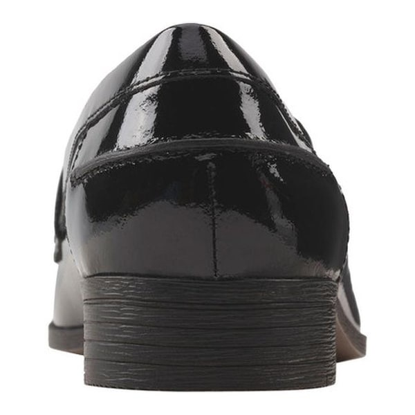 black patent loafers womens