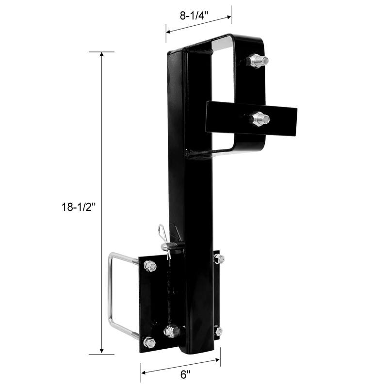 Folding Spare Tire Carrier for RV – Heavy Duty Trailer Spare Tire Mount For 4" Square Bumpers
