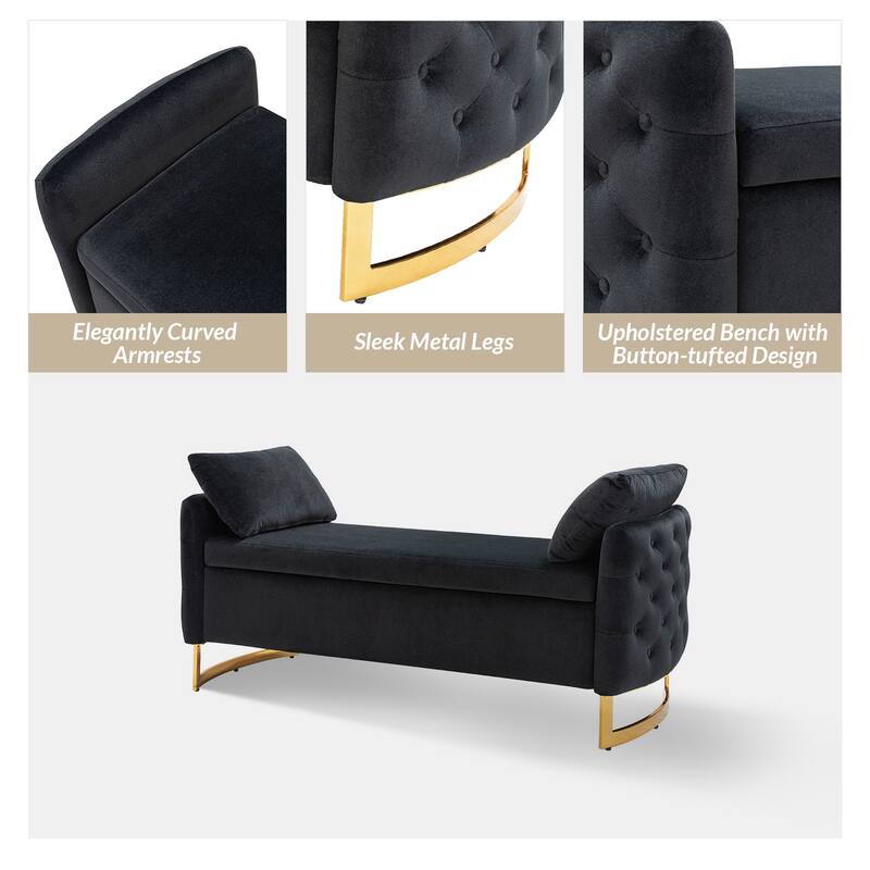 Robert Modern Upholstered Flip Top Storage Bench by HULALA HOME
