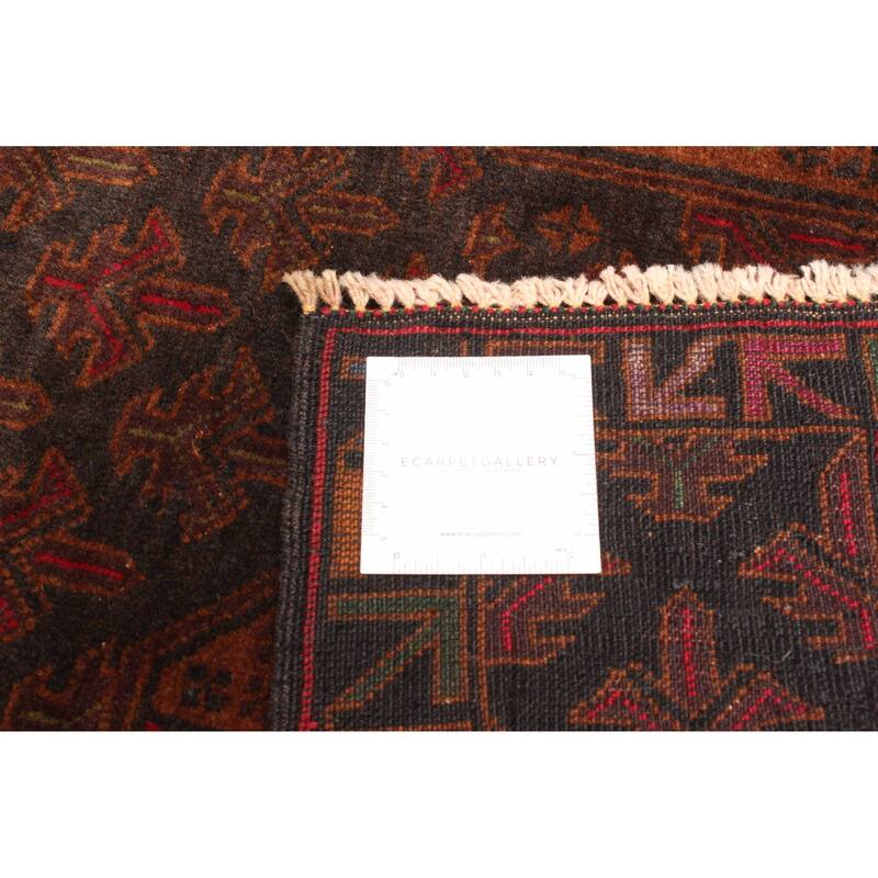 ECARPETGALLERY Hand-knotted Teimani Dark Brown Wool Rug - 2'10 x 4'4