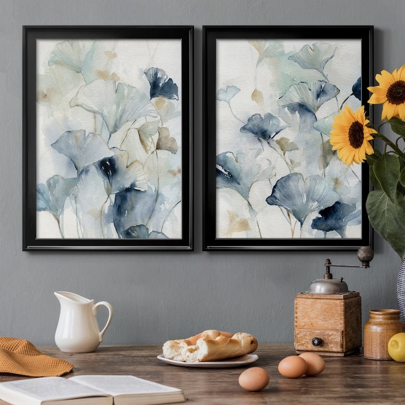 Indigo Ginkgo I Premium Framed Print - Ready to Hang - Multi-Color