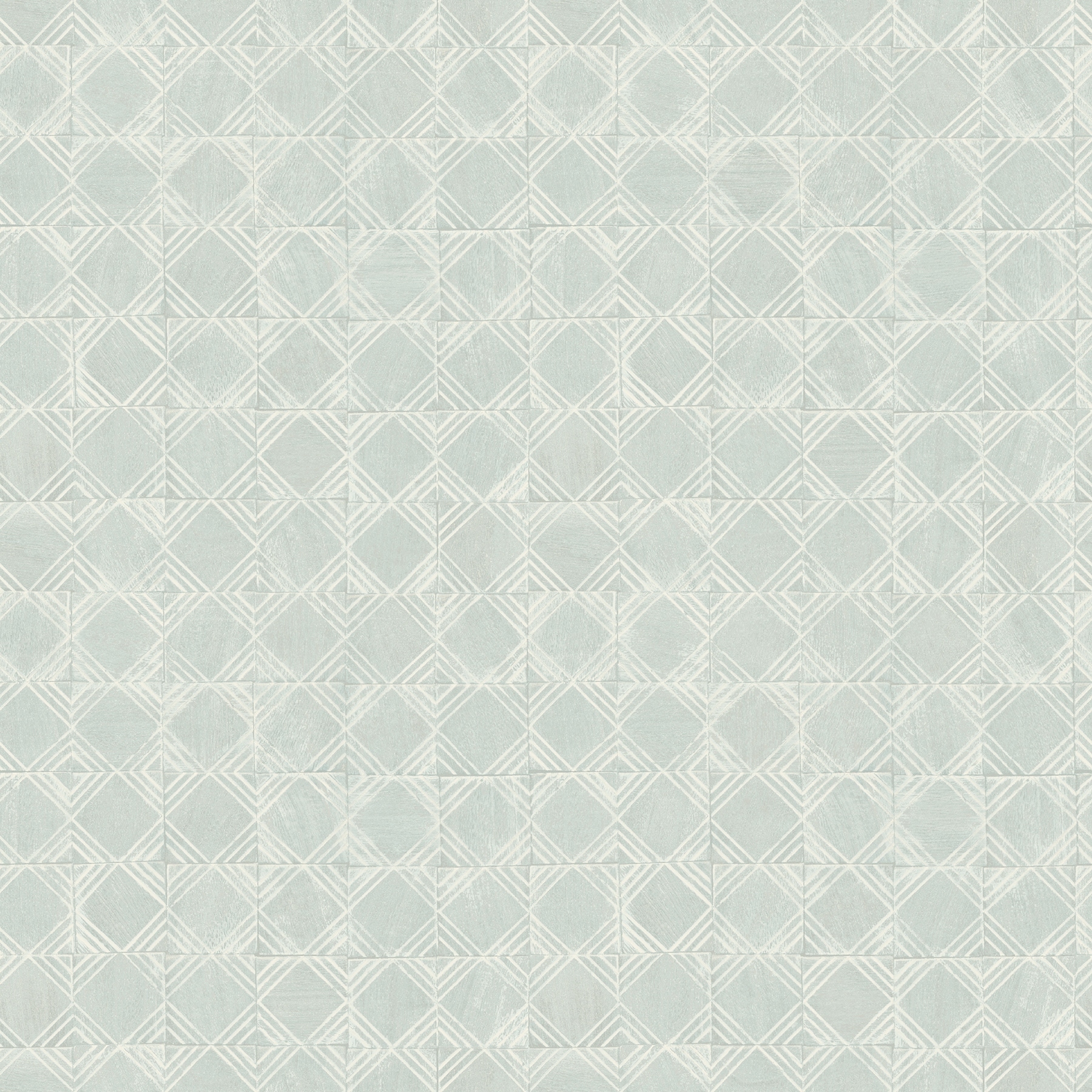 Chesapeake Button Block Aqua Geometric Wallpaper