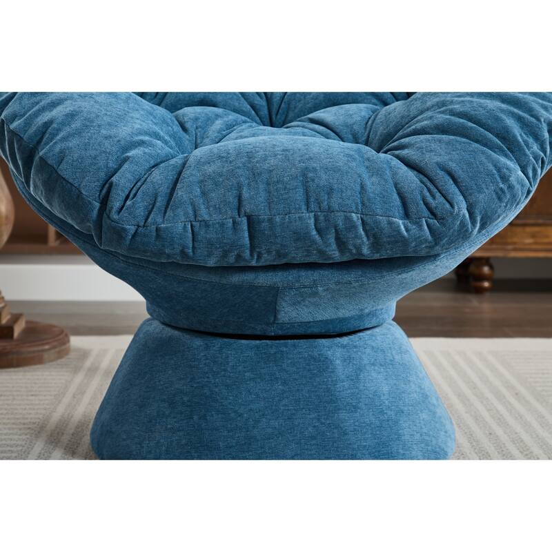 Oversized Swivel Accent Chair, 360-Degree Swivel Barrel Chair, Papasan Chair for Living Room and Bedroom Comfort