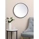preview thumbnail 122 of 186, Carson Carrington Labbemala Metal Frame Round Mirror 21" Diameter - Black