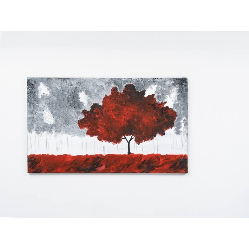 Wandela Wall Canvas Paintings 47'' x 27'' - Red