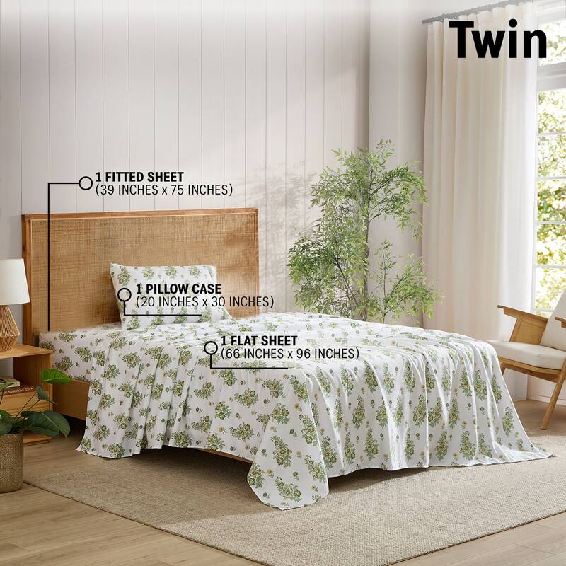 HLC.ME Floral Printed Ultra Soft Bed Sheets Set
