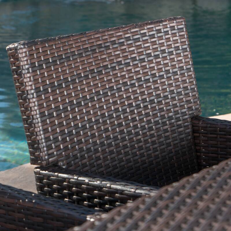 Arcade Outdoor 9-piece Square Wicker Dining Set with Cushions by Christopher Knight Home