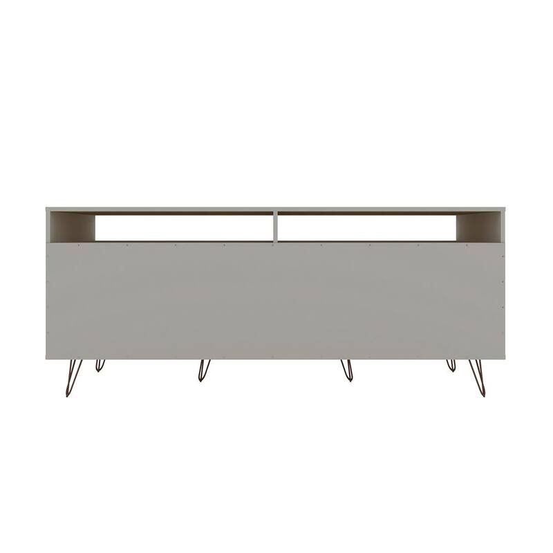 Manhattan Comfort Rockefeller 62.99 In. Metal Leg Media Cabinet Console