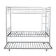 preview thumbnail 10 of 8, Full Over Full Metal Bunk Bed with Trundle, No Box Spring Need