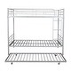 preview thumbnail 15 of 14, Full Size Metal Bunk Bed with Trundle , Contemporary Iron Frame, Safety Guardrails