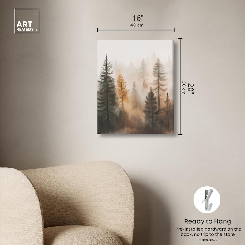 Misty Pines I Canvas by Art Remedy, Gallery Wrapped