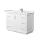 Option White / White Cultured Marble Top / Satin Bronze