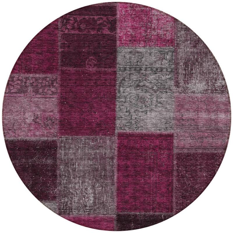 HomeRoots Patchwork Transitional Rectangle Outdoor Rug