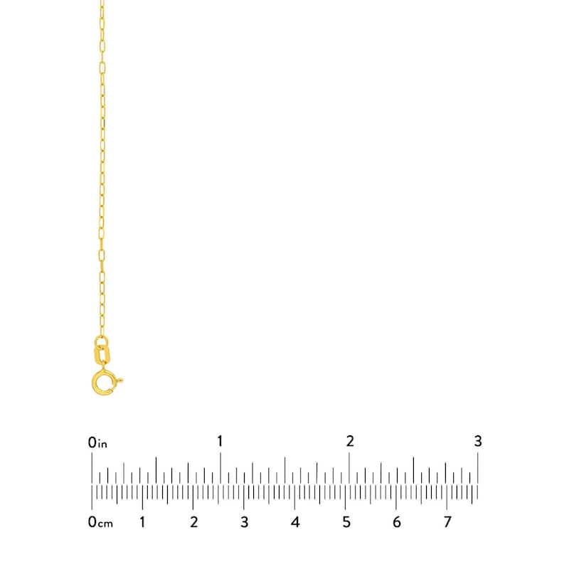 Curata 14k Yellow Gold 1.1mm Diamond Cut Forzentina Chain Necklace (Spring Ring)