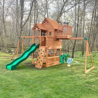 backyard discovery skyfort ii all cedar swing set