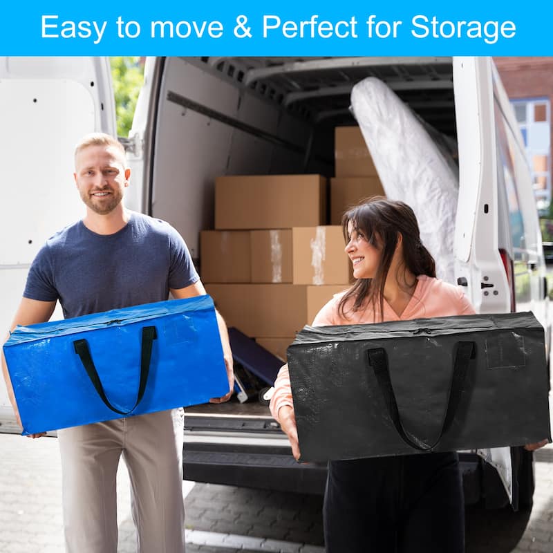 4 Pack Oversized Moving Bags with Zippers&Handles 29x13x15inch