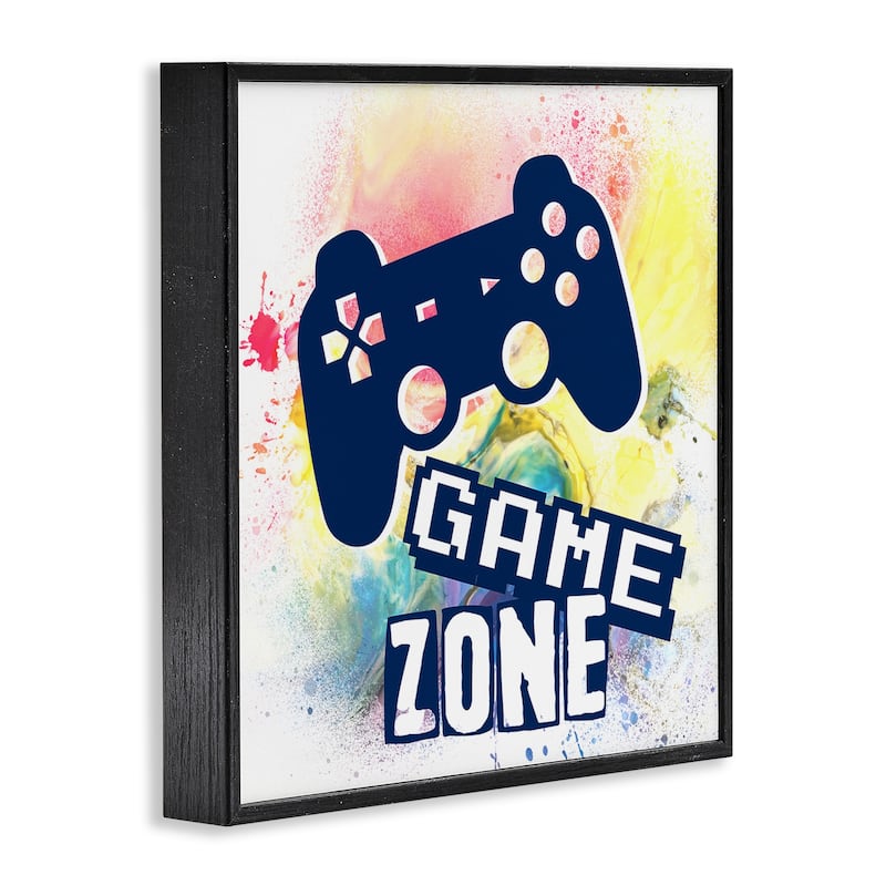 Stupell Game Zone on Modern Splatter Framed Giclee Art Design By Marcus Prime