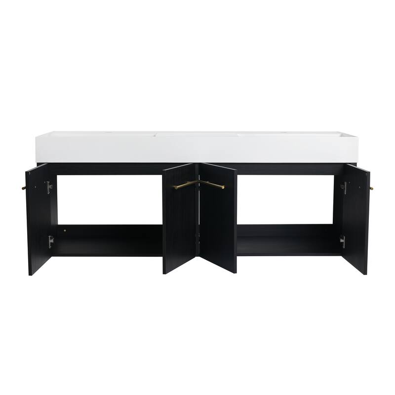 Wall-Mounted Bathroom Vanity with Sink