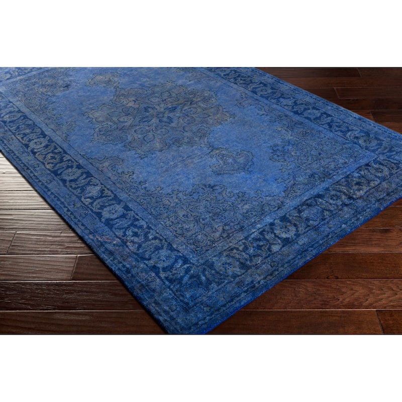 Hand-Tufted Linhope Medallion Wool Area Rug