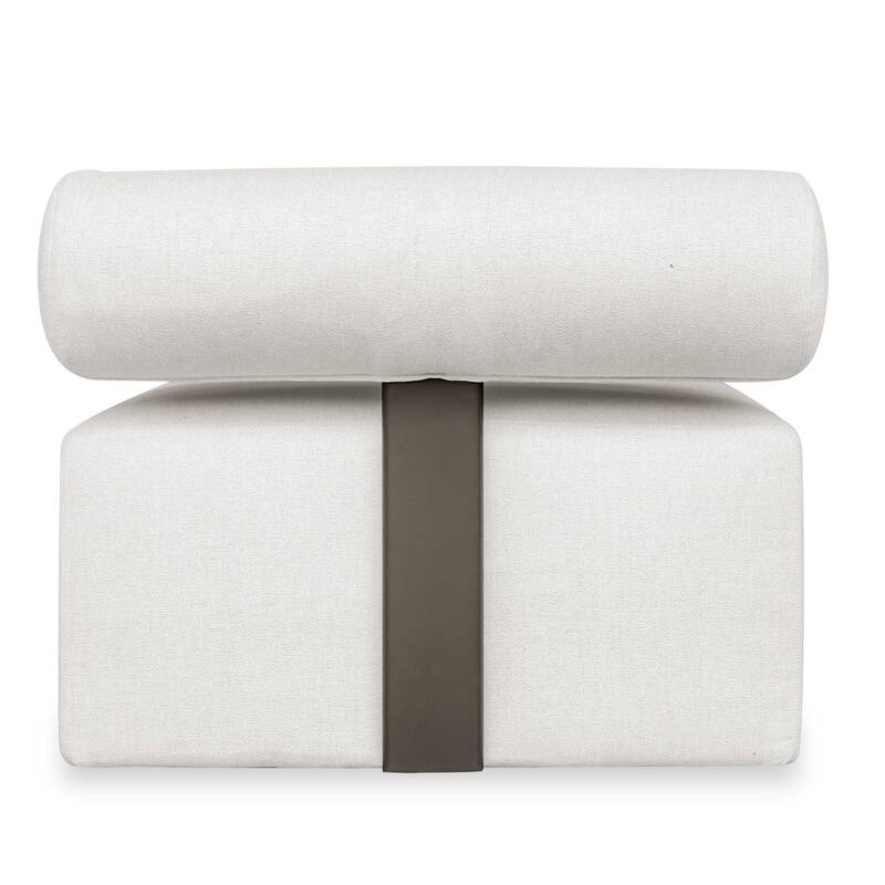 Uttermost Bolster Back White Armless Outdoor Sofa