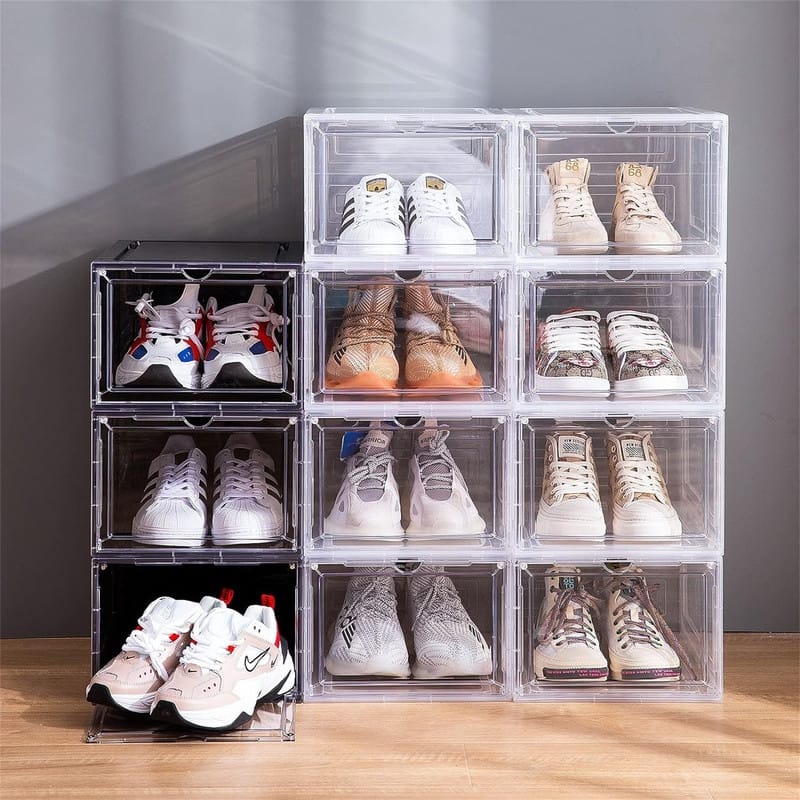 Plastic Shoe Box with Clear Door
