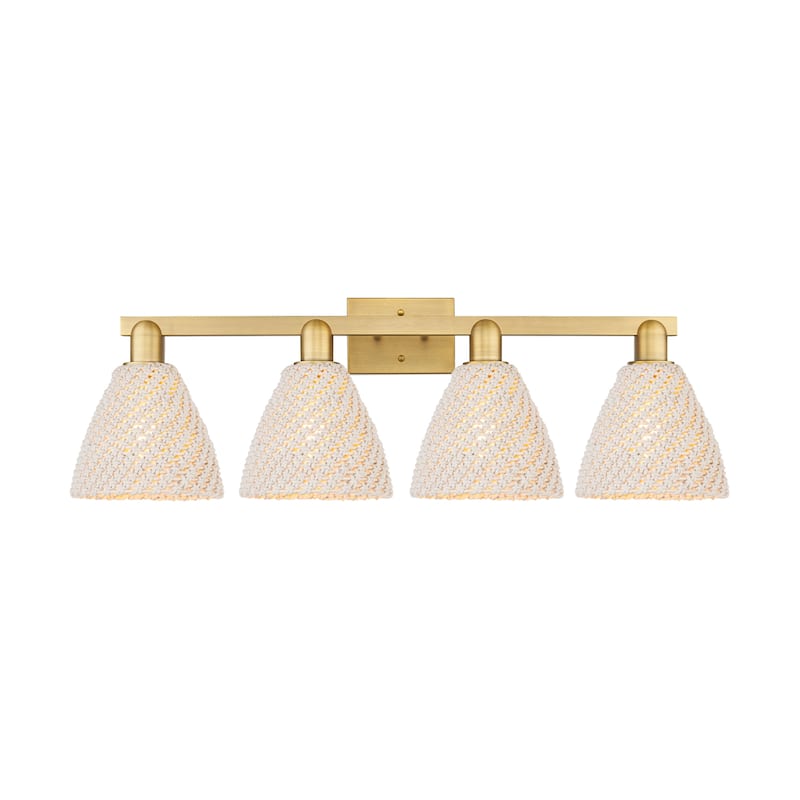 Innovations Lighting 716-4W-11-36 Natural Ballston Dome Vanity Natural - Brushed Brass / Natural
