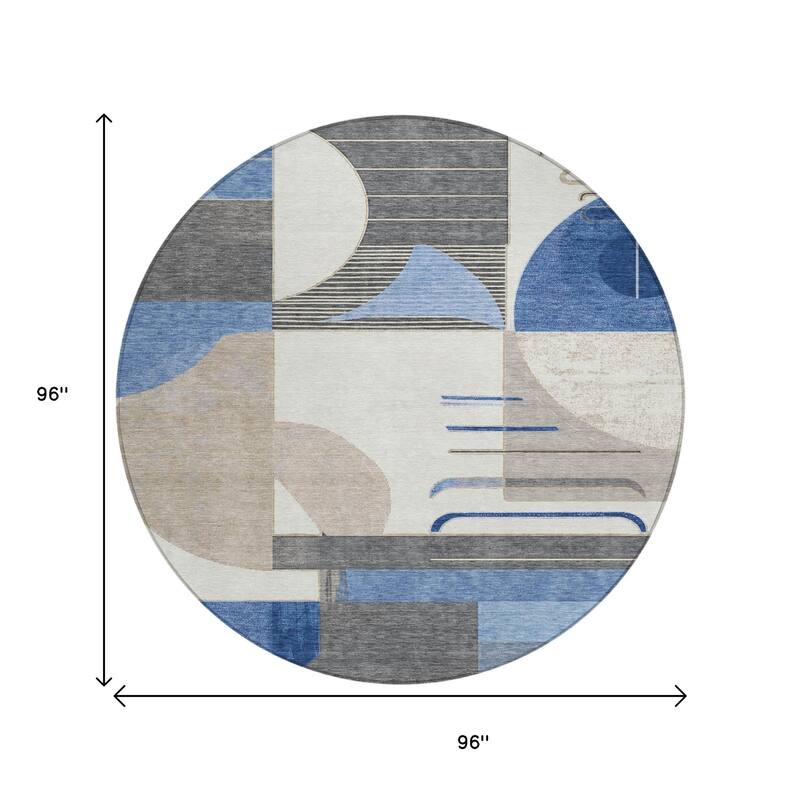 HomeRoots Geometric Modern Rectangle Outdoor Rug