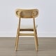 preview thumbnail 16 of 17, Spruce & Spring Modern Upholstered Dining Chair with Handwoven Rattan Back