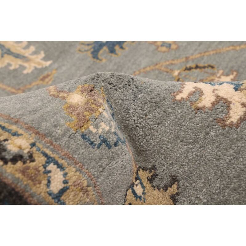 ECARPETGALLERY Hand-knotted Finest Agra Jaipur Teal Wool Rug - 7'11 x 9'9