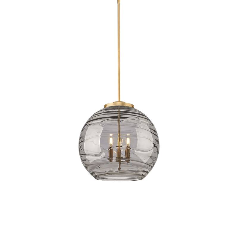 Innovations Lighting 221-3S-20-18 Athens Pendant Athens Deco Swirl 3 - Brushed Brass