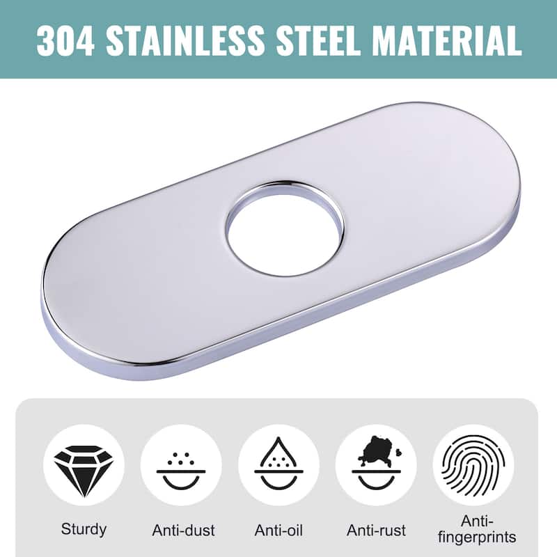 WOWOW 6.3 in. Kitchen Sink Faucet Hole Cover Deck Plate Escutcheon